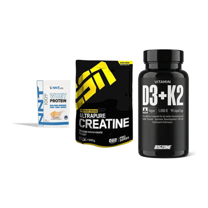 Einsteiger-Set: NNT Whey + ESN Ultrapure + Big Zone Vitamin – alle enthaltenen Artikel