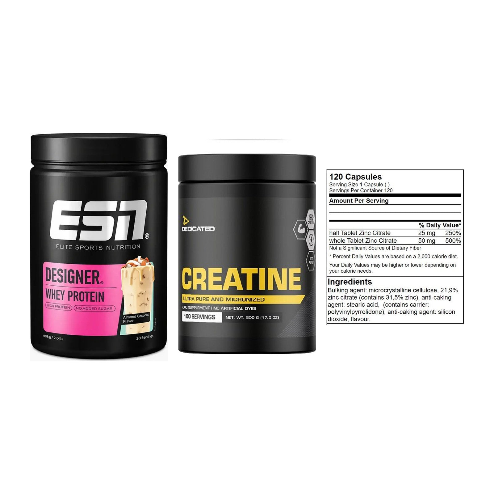 Einsteiger-Set: ESN Designer + Dedicated + GN Zinc Citrate – alle enthaltenen Artikel