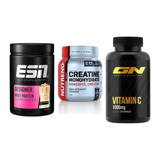 Einsteiger-Set: ESN Designer + Nutrend Creatine + GN Vitamin C – alle enthaltenen Artikel