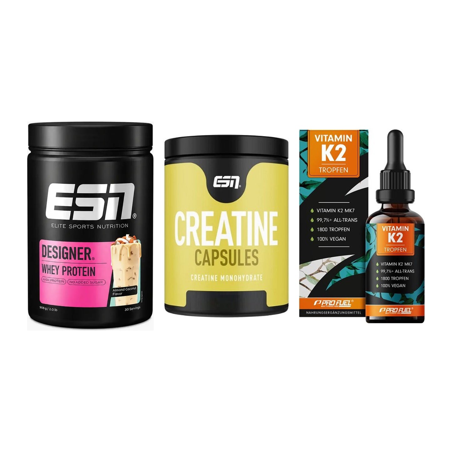 Einsteiger-Set: ESN Designer + ESN Ultrapure + ProFuel Vitamin – alle enthaltenen Artikel