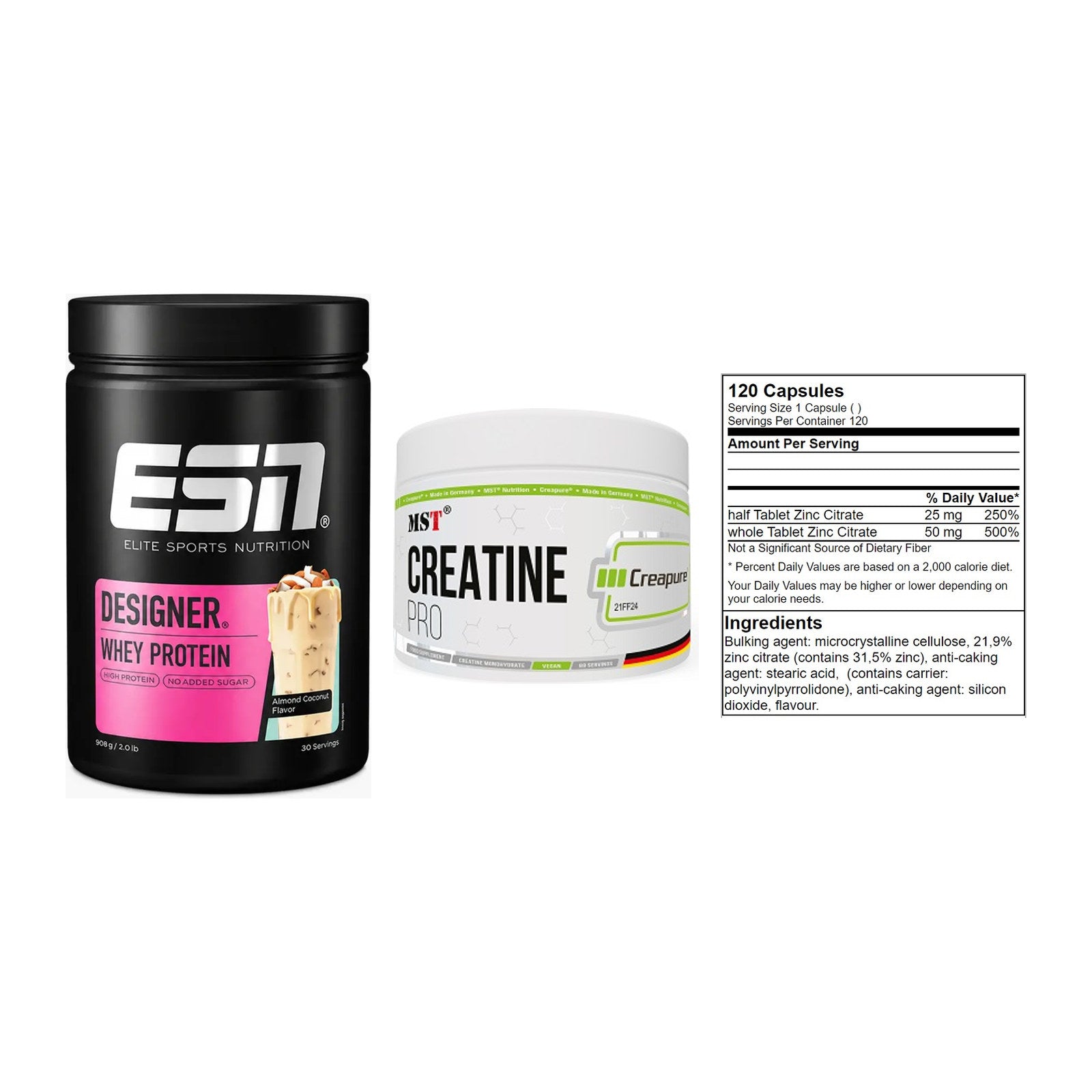 Einsteiger-Set: ESN Designer + MST Creatin Pro + GN Zinc Citrate – alle enthaltenen Artikel