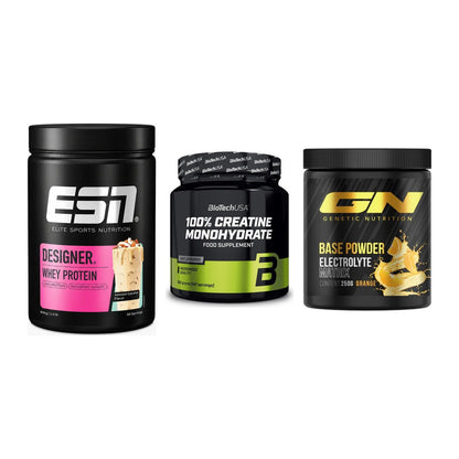 Einsteiger-Set: ESN Designer + BioTech Creatine + GN Base Powder – alle enthaltenen Artikel