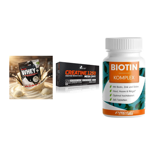 Einsteiger-Set: Sinob Honest + Olimp Creatine + ProFuel BIOTIN – alle enthaltenen Artikel