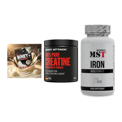 Einsteiger-Set: Sinob Honest + Body Attack 100% + MST Iron Bisglyc – alle enthaltenen Artikel