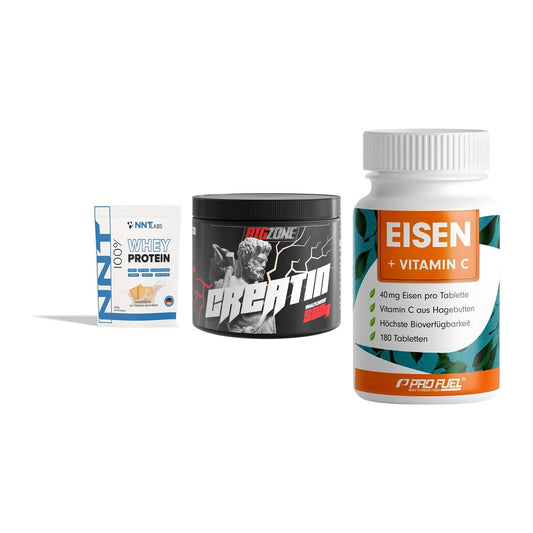 Einsteiger-Set: NNT Whey + Big Zone Creatin + ProFuel EISEN – alle enthaltenen Artikel