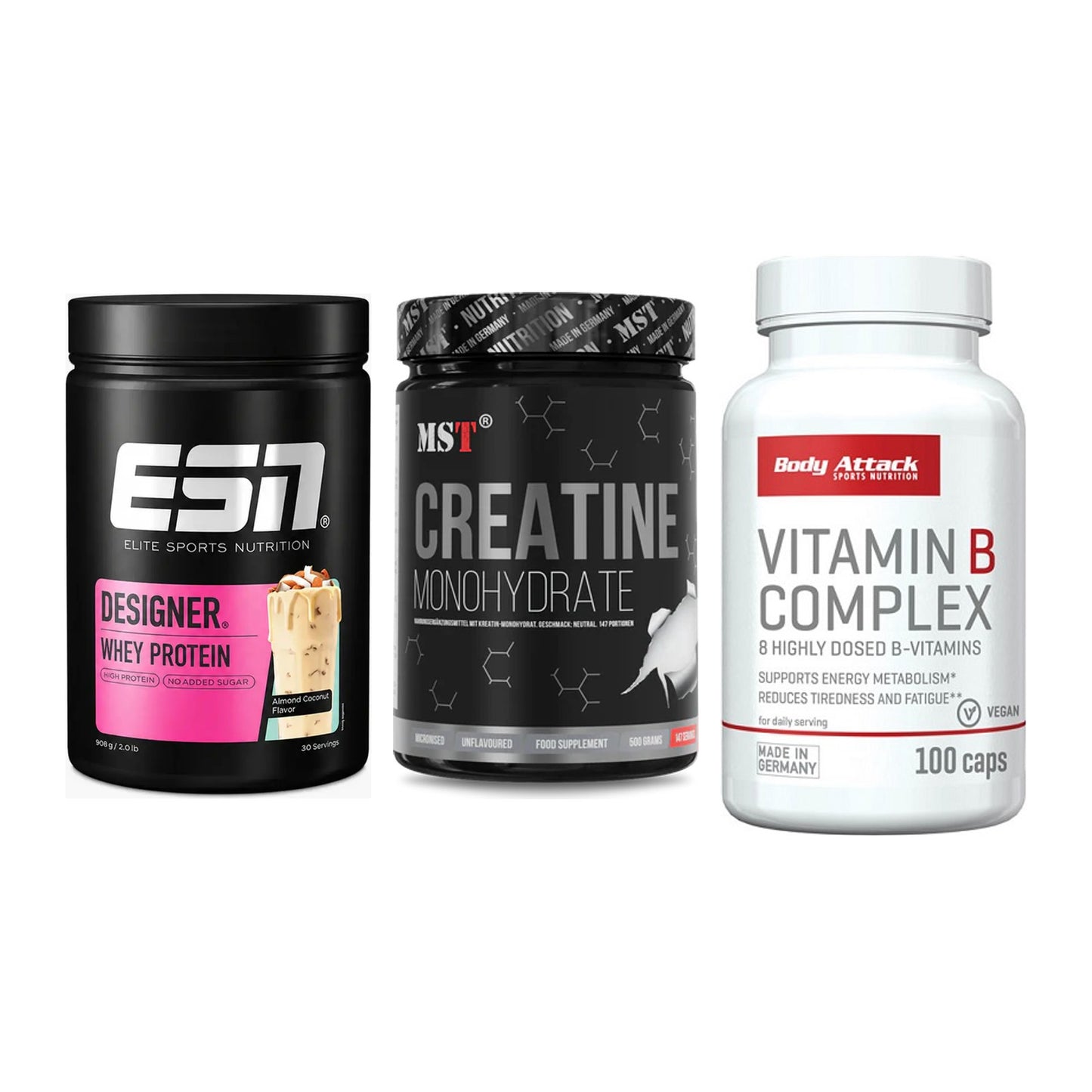 Einsteiger-Set: ESN Designer + MST Creatin + Body Attack – alle enthaltenen Artikel
