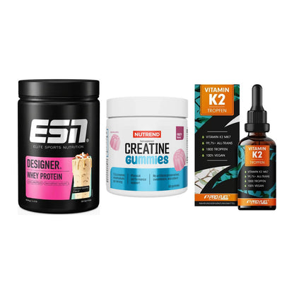 Einsteiger-Set: ESN Designer + Nutrend Creatine + ProFuel Vitamin – alle enthaltenen Artikel