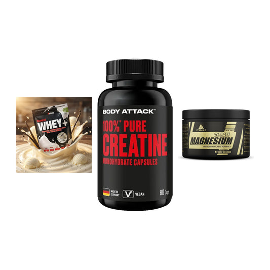 Einsteiger-Set: Sinob Honest + Body Attack 100% + Peak Magnesium – alle enthaltenen Artikel