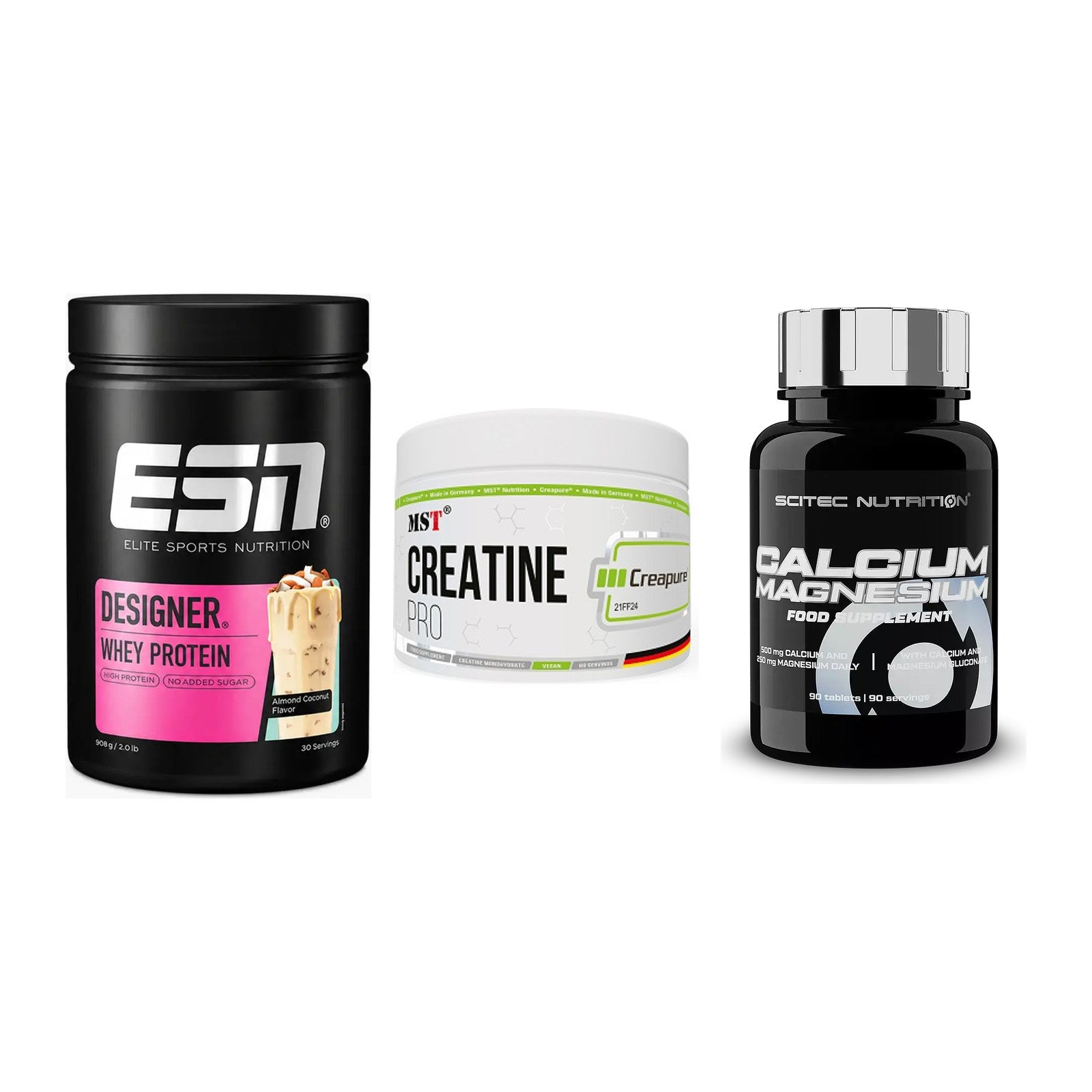 Einsteiger-Set: ESN Designer + MST Creatin Pro + Scitec Calcium – alle enthaltenen Artikel