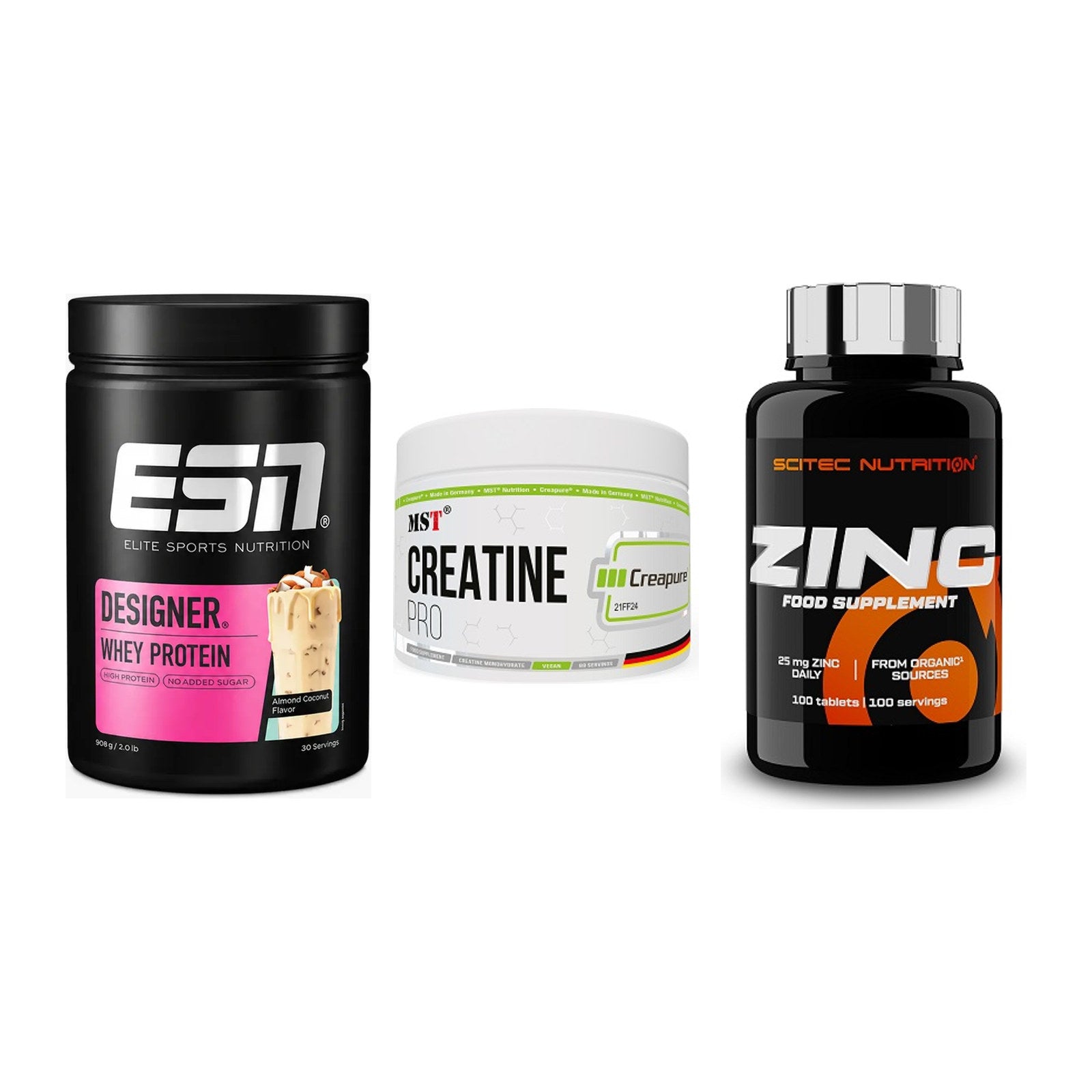 Einsteiger-Set: ESN Designer + MST Creatin Pro + Scitec Zinc – alle enthaltenen Artikel
