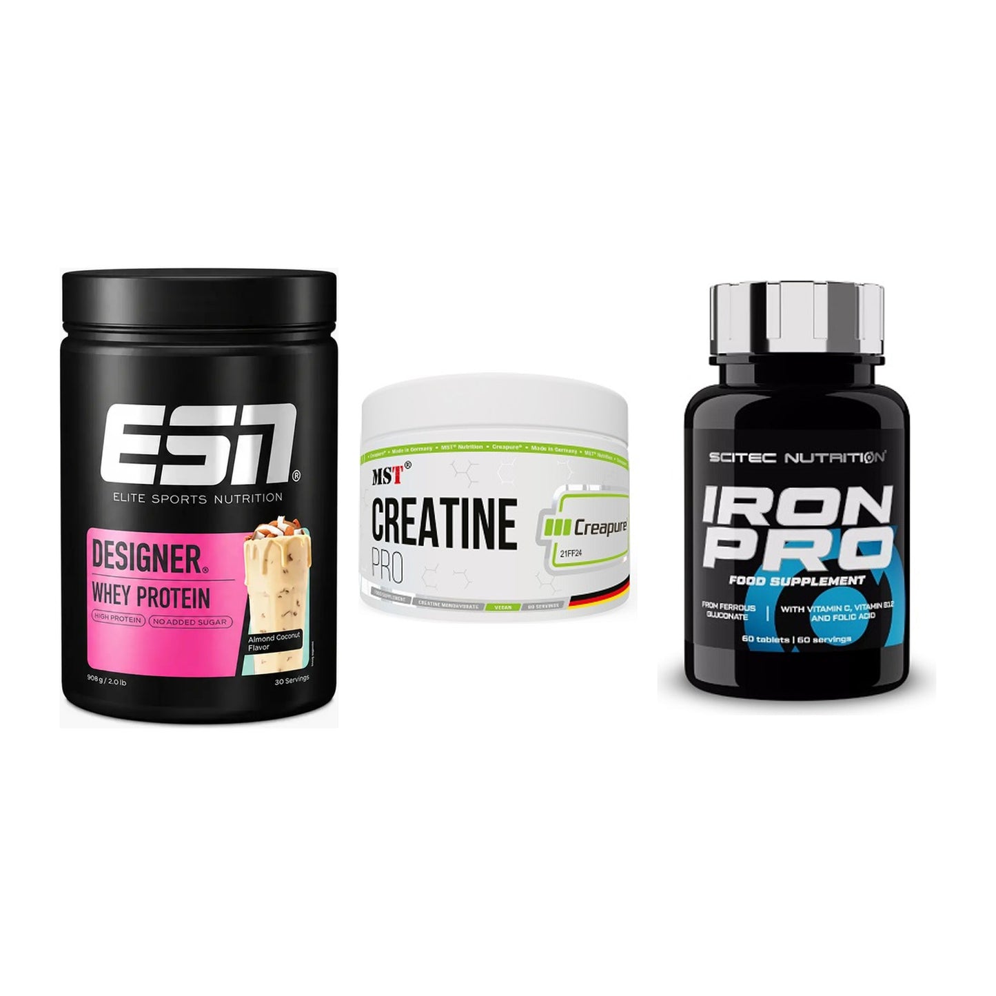 Einsteiger-Set: ESN Designer + MST Creatin Pro + Scitec Iron Pro – alle enthaltenen Artikel