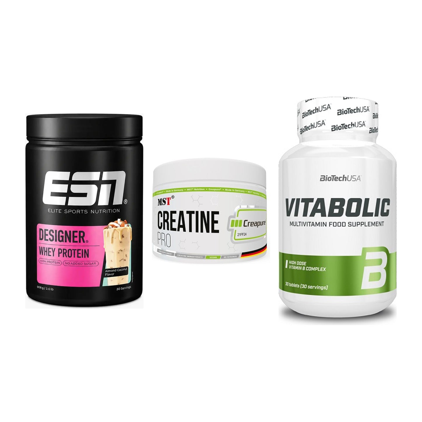 Einsteiger-Set: ESN Designer + MST Creatin Pro + BioTech Vitaboli – alle enthaltenen Artikel