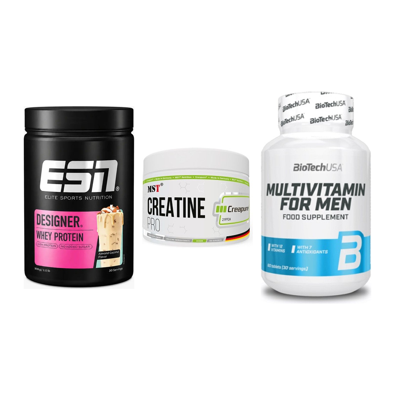 Einsteiger-Set: ESN Designer + MST Creatin Pro + BioTech Multivit – alle enthaltenen Artikel