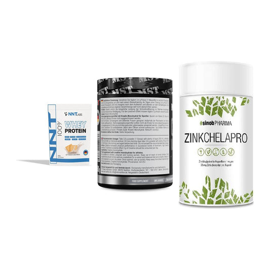 Einsteiger-Set: NNT Whey + MST Creatin + Sinob Zink – alle enthaltenen Artikel