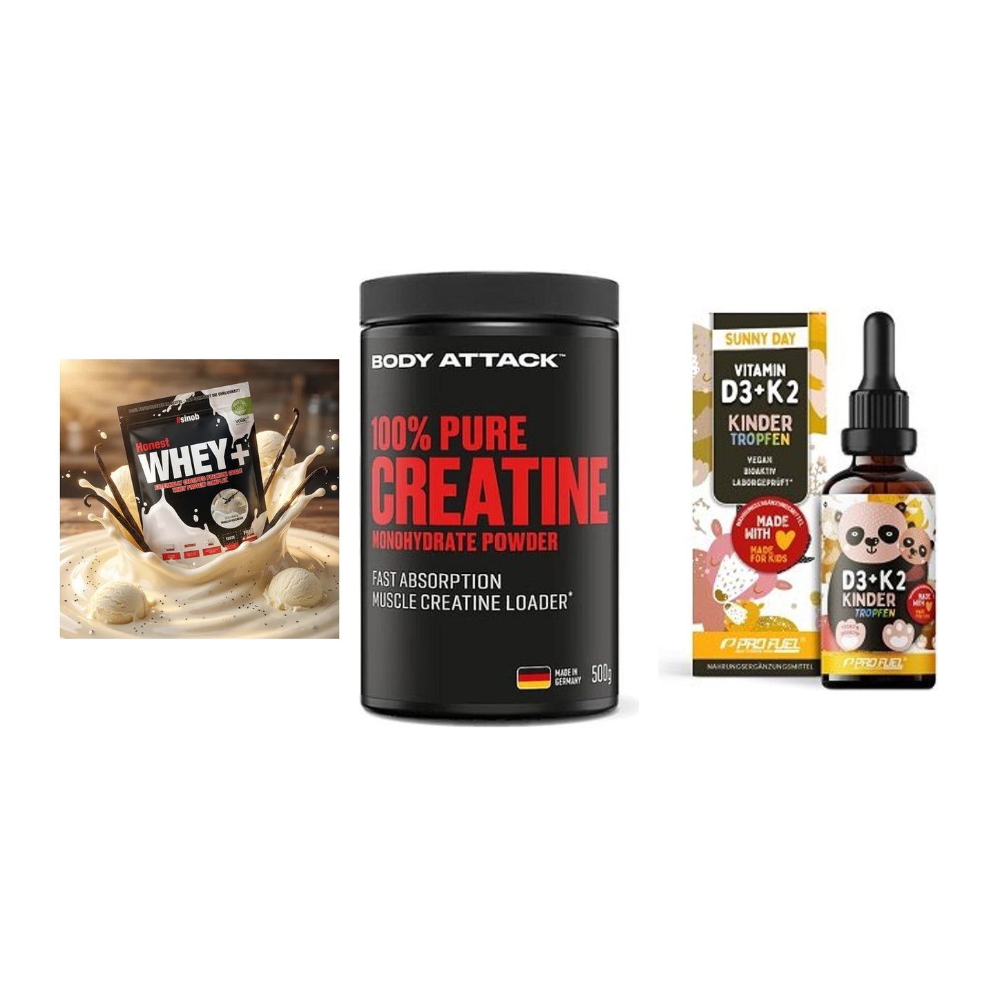 Einsteiger-Set: Sinob Honest + Body Attack 100% + ProFuel VITAMIN – alle enthaltenen Artikel