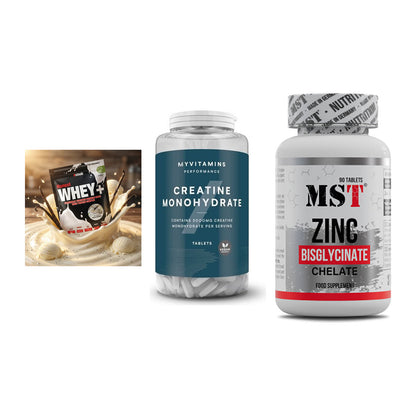 Einsteiger-Set: Sinob Honest + MyProtein + MST Zinc Chelate – alle enthaltenen Artikel