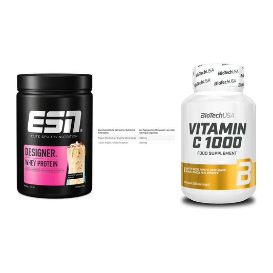 Einsteiger-Set: ESN Designer + INLEAD Creatine + BioTech Vitamin – alle enthaltenen Artikel