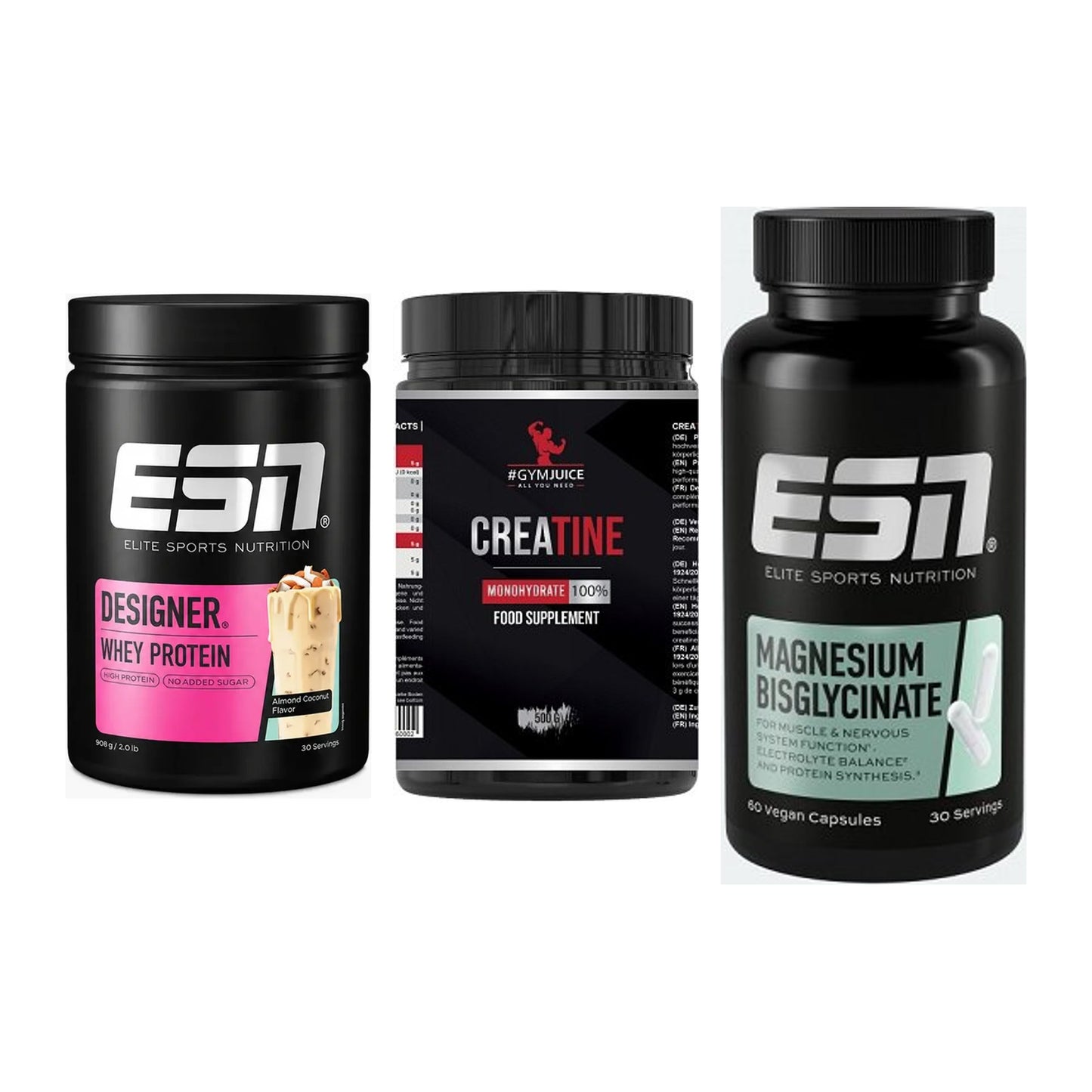 Einsteiger-Set: ESN Designer + #GYMJUICE + ESN Magnesium – alle enthaltenen Artikel