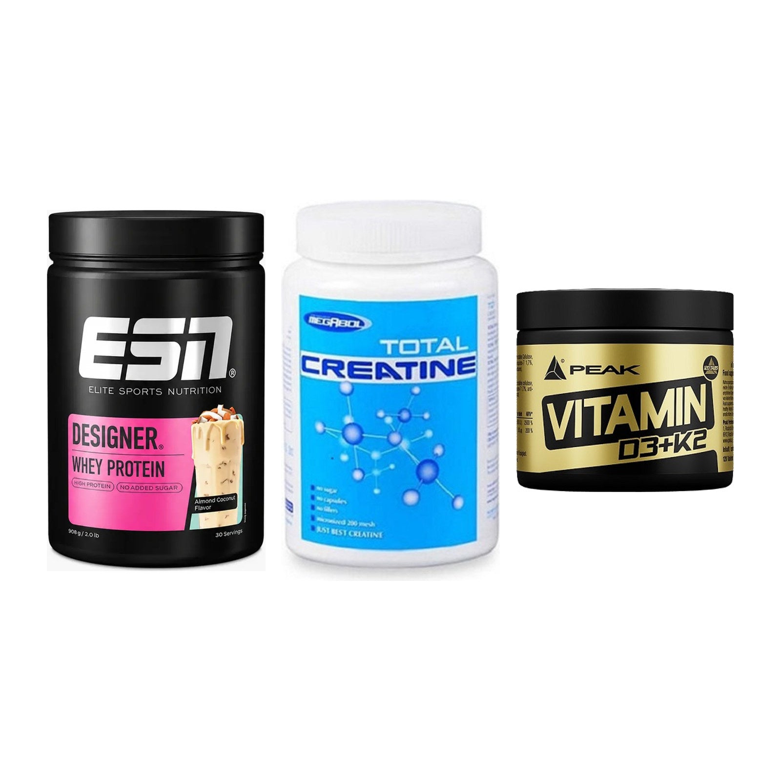 Einsteiger-Set: ESN Designer + Megabol Total + Peak Vitamin – alle enthaltenen Artikel