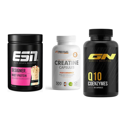 Einsteiger-Set: ESN Designer + ProFuel Creatine + GN Q10 Health – alle enthaltenen Artikel