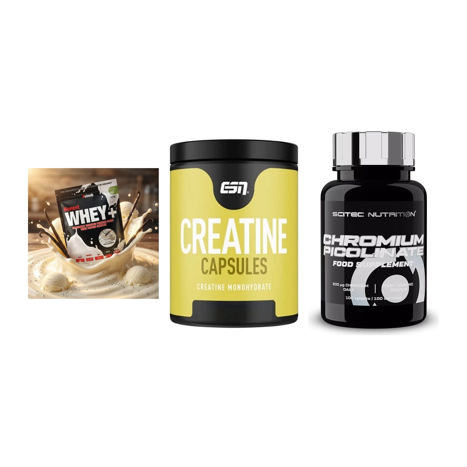 Einsteiger-Set: Sinob Honest + ESN Ultrapure + Scitec Chromium – alle enthaltenen Artikel