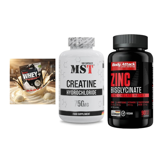 Einsteiger-Set: Sinob Honest + MST Creatine HCL + Body Attack Zink – alle enthaltenen Artikel