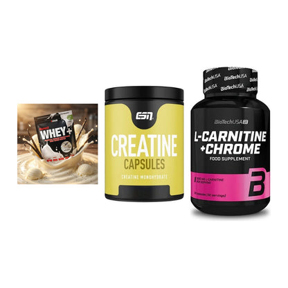 Einsteiger-Set: Sinob Honest + ESN Ultrapure + BioTech L-Carnit – alle enthaltenen Artikel