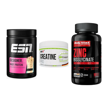 Einsteiger-Set: ESN Designer + MST Creatin Pro + Body Attack Zink – alle enthaltenen Artikel