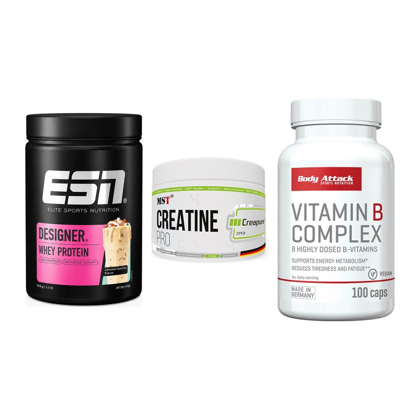 Einsteiger-Set: ESN Designer + MST Creatin Pro + Body Attack – alle enthaltenen Artikel