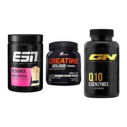 Einsteiger-Set: ESN Designer + Olimp Creatine + GN Q10 Health – alle enthaltenen Artikel