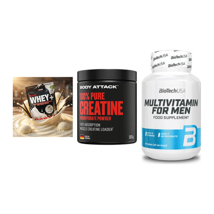 Einsteiger-Set: Sinob Honest + Body Attack 100% + BioTech Multivit – alle enthaltenen Artikel