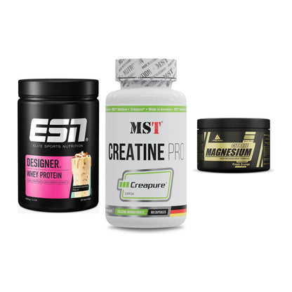 Einsteiger-Set: ESN Designer + MST Creatine Pro + Peak Magnesium – alle enthaltenen Artikel