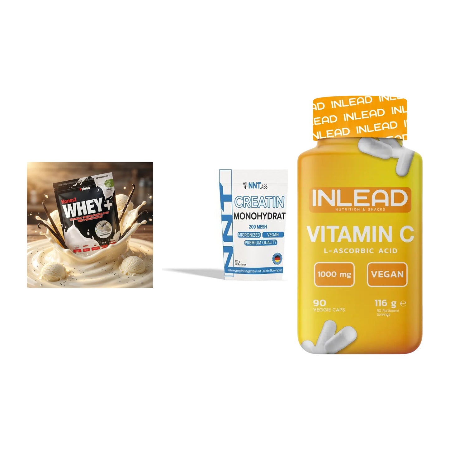 Einsteiger-Set: Sinob Honest + NNT Creatin + INLEAD Vitamin C – alle enthaltenen Artikel