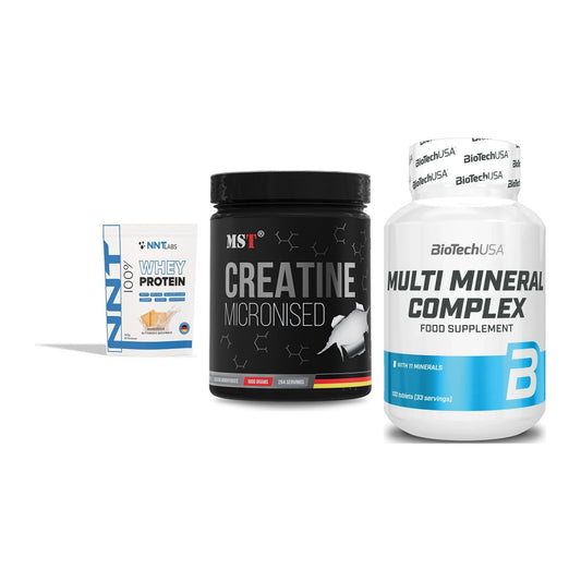 Einsteiger-Set: NNT Whey + MST Creatin + BioTech Multi – alle enthaltenen Artikel