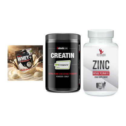 Einsteiger-Set: Sinob Honest + Sinob Creatin + #GYMJUICE ZINC – alle enthaltenen Artikel