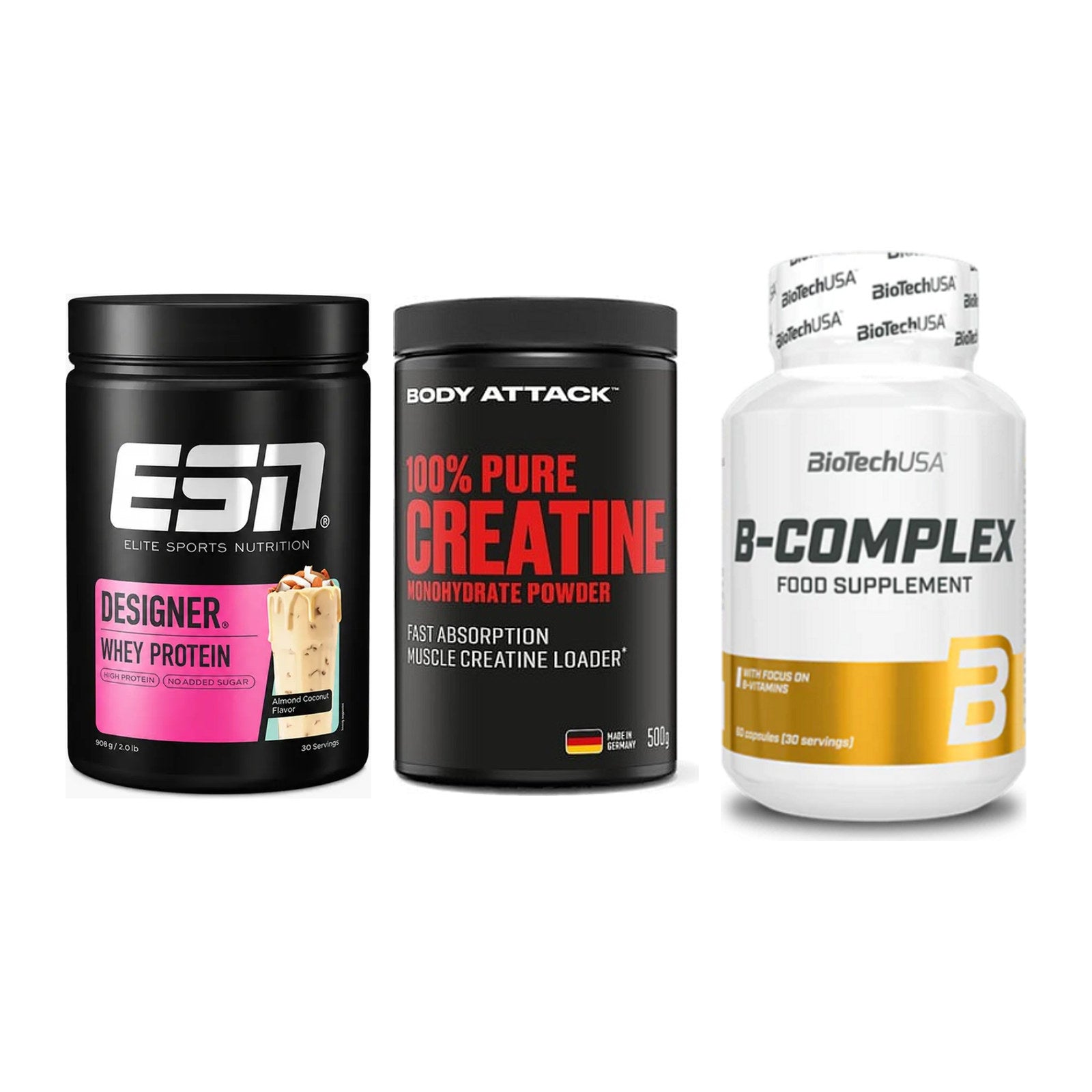 Einsteiger-Set: ESN Designer + Body Attack 100% + BioTech B – alle enthaltenen Artikel