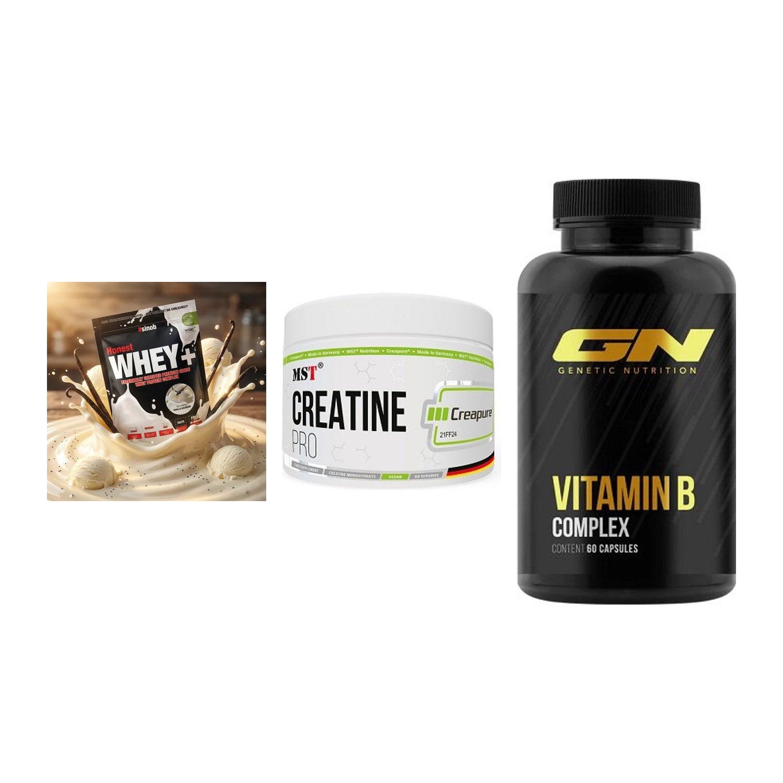 Einsteiger-Set: Sinob Honest + MST Creatin Pro + GN Vitamin – alle enthaltenen Artikel