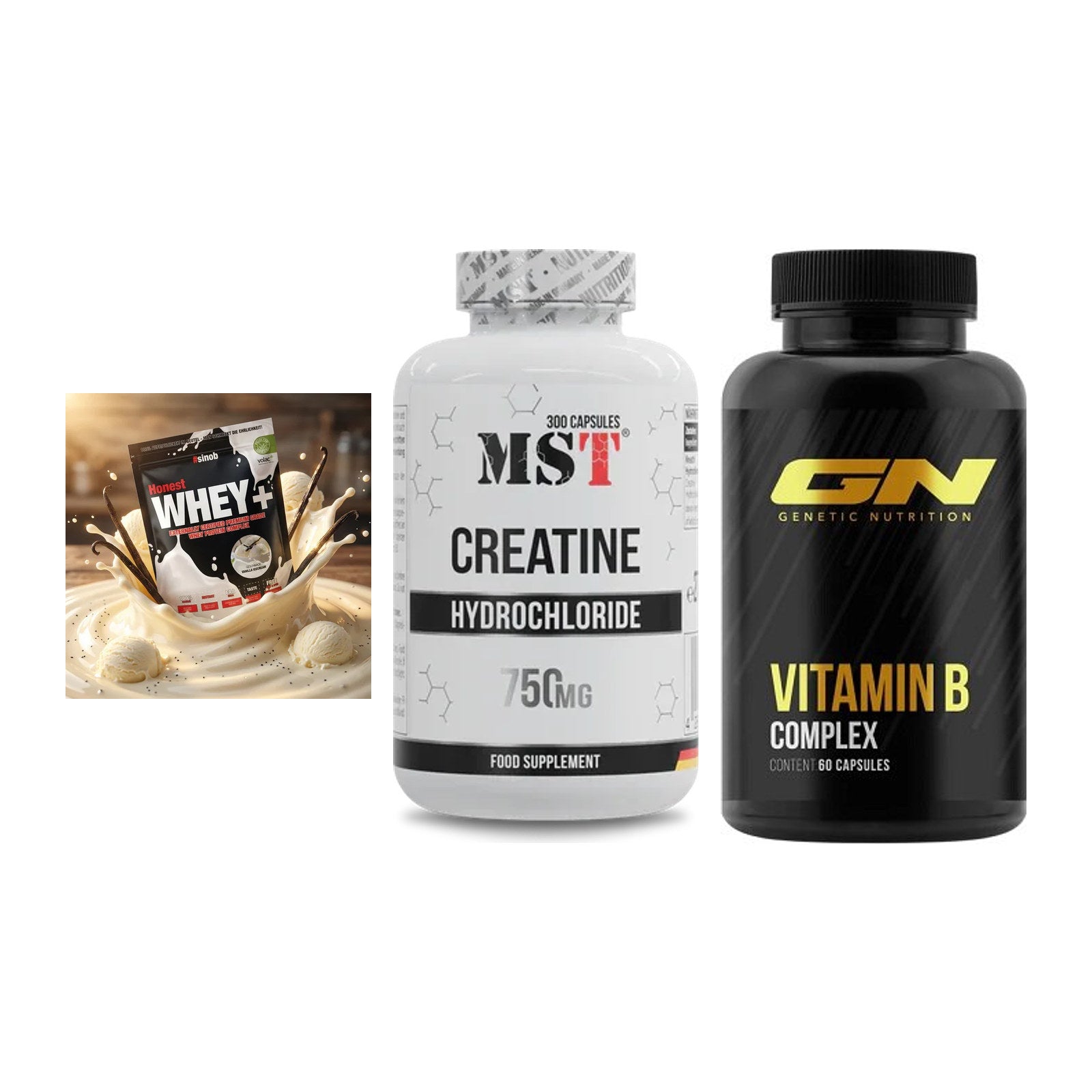 Einsteiger-Set: Sinob Honest + MST Creatine HCL + GN Vitamin – alle enthaltenen Artikel
