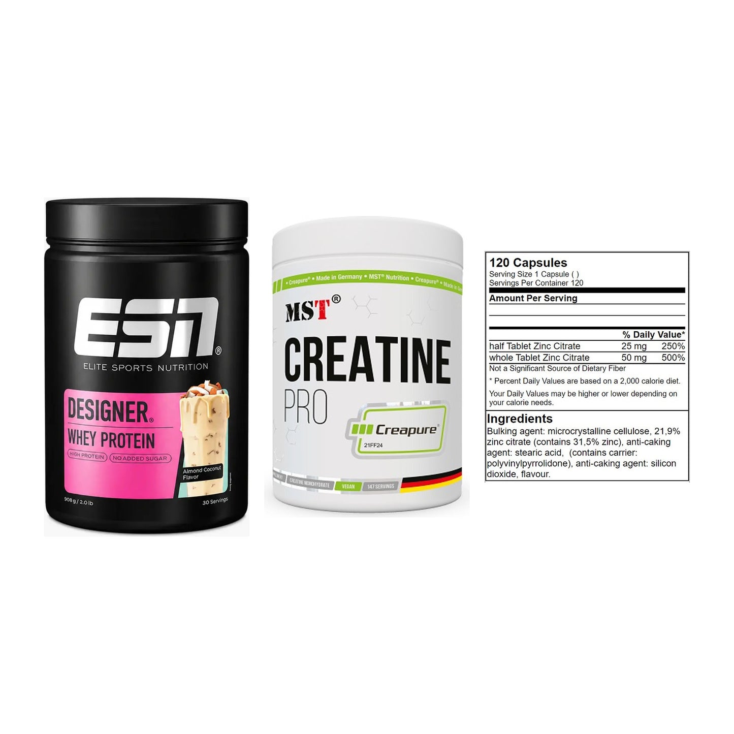 Einsteiger-Set: ESN Designer + MST Creatin Pro + GN Zinc Citrate – alle enthaltenen Artikel