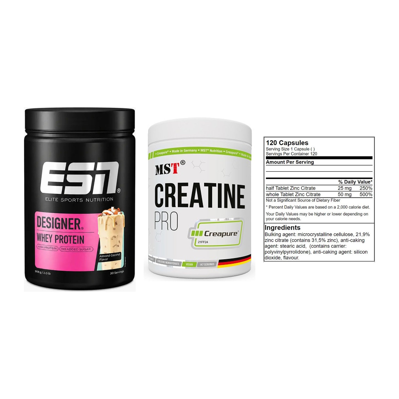 Einsteiger-Set: ESN Designer + MST Creatin Pro + GN Zinc Citrate – alle enthaltenen Artikel
