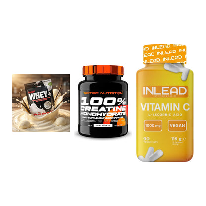 Einsteiger-Set: Sinob Honest + Scitec Creatine + INLEAD Vitamin C – alle enthaltenen Artikel