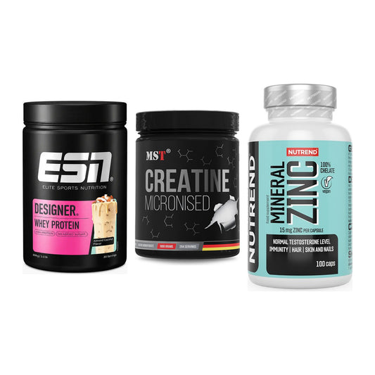 Einsteiger-Set: ESN Designer + MST Creatin + Nutrend Zinc – alle enthaltenen Artikel