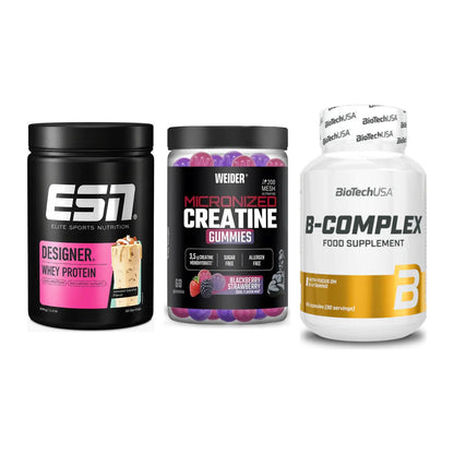 Einsteiger-Set: ESN Designer + Weider Micronize + BioTech B – alle enthaltenen Artikel