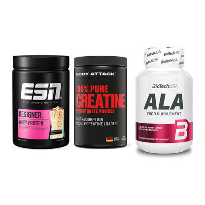 Einsteiger-Set: ESN Designer + Body Attack 100% + BioTech ALA – alle enthaltenen Artikel