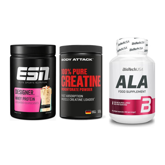 Einsteiger-Set: ESN Designer + Body Attack 100% + BioTech ALA – alle enthaltenen Artikel