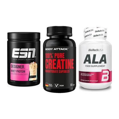 Einsteiger-Set: ESN Designer + Body Attack 100% + BioTech ALA – alle enthaltenen Artikel