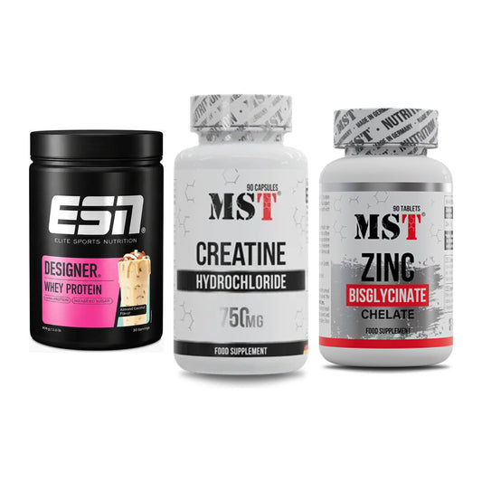 Einsteiger-Set: ESN Designer + MST Creatin HCL + MST Zinc Chelate – alle enthaltenen Artikel