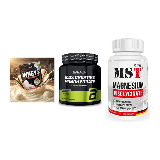 Einsteiger-Set: Sinob Honest + BioTech Creatine + MST Magnesium – alle enthaltenen Artikel
