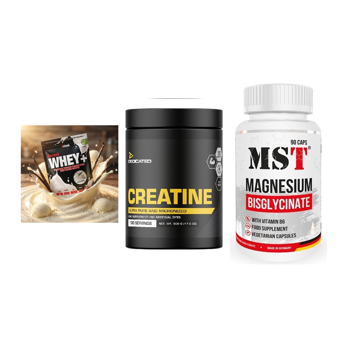 Einsteiger-Set: Sinob Honest + Dedicated + MST Magnesium – alle enthaltenen Artikel