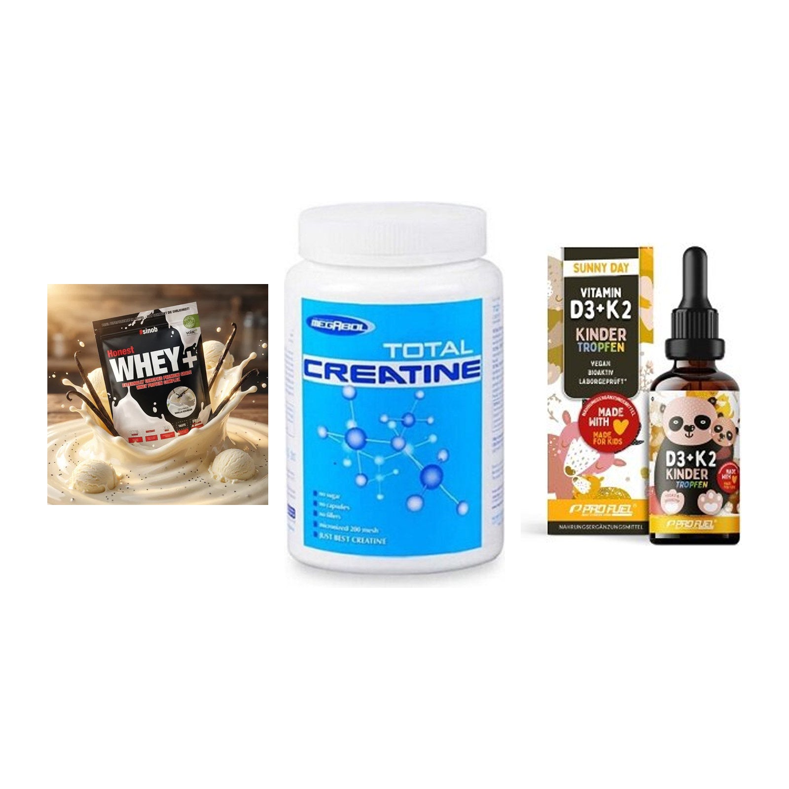Einsteiger-Set: Sinob Honest + Megabol Total + ProFuel VITAMIN – alle enthaltenen Artikel